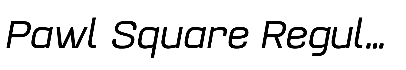 Pawl Square Regular Italic